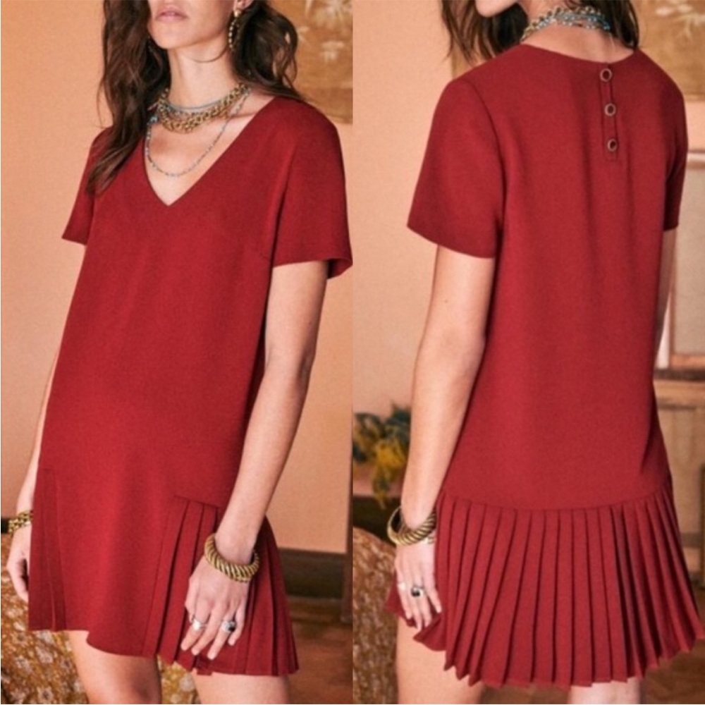 Sezane Robe Liora Bordeaux Size 36 (US 4)